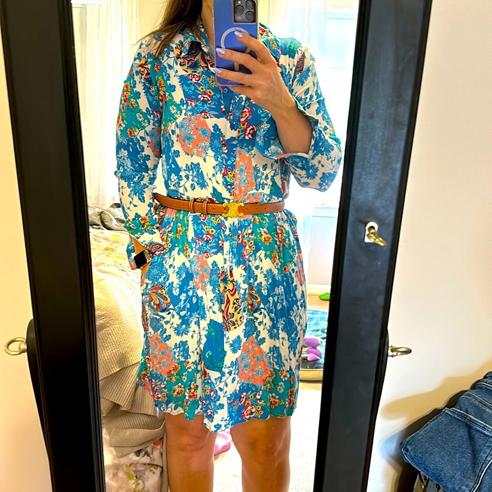 Floral long sleeve dress